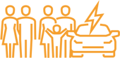 5-members-with-electric-car-icon